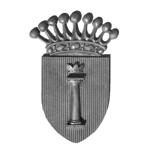 Blason en bronze avec couronne