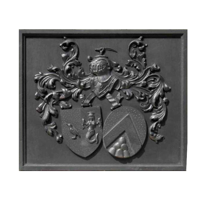 Modèles à deux blasons héraldiques avec heaume